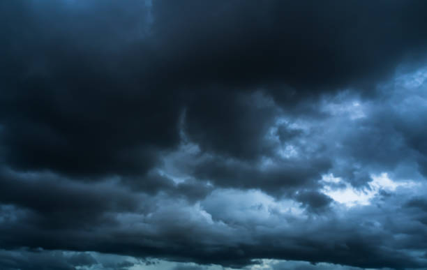istock Cloud storm sky dark halloween background rain lightning thunder stoumy typhoon Nature light scene rainy atmosphere damage effect carbon dioxide dust air pollution 2.5 Pm, texture nature windstorm. 2187521564