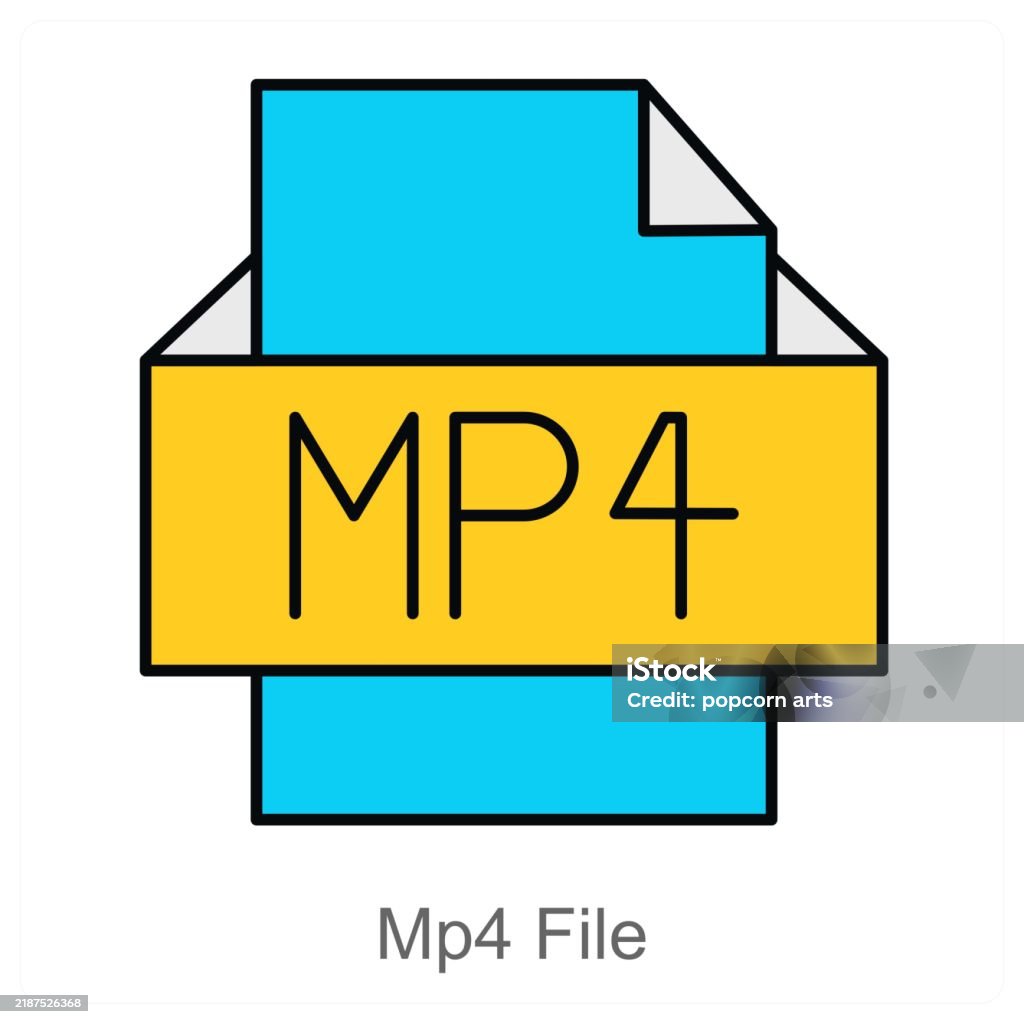 Mp4 File Stock Illustration - Download Image Now - Data, Document, File ...