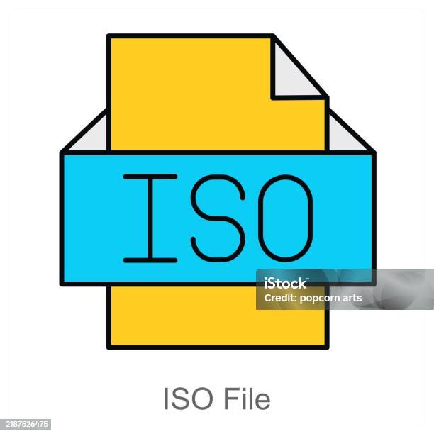 Iso Filee Iso File Stock Illustration - Download Image Now - Data, Document, File ...