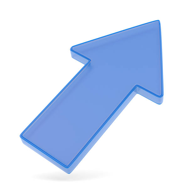 istock Glass arrow on white background. Isolated 3D illustration 2187533434
