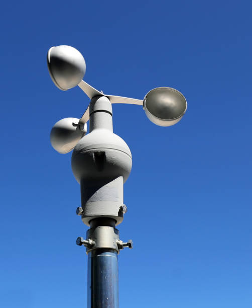 istock Professional anemometer with a rigid rod for measuring wind speed with three metal hemispheres 2187535035