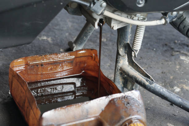 istock Motorcycle Oil Change service clean 2187538964