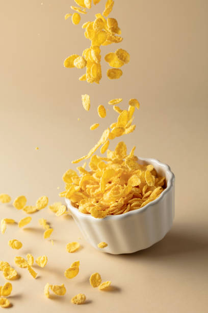 istock Dry honey cornflakes in a ceramic plate. 2187543897