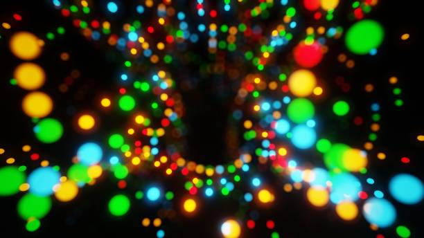 istock Colorful Abstract Light Bokeh on Dark Background 2187544862