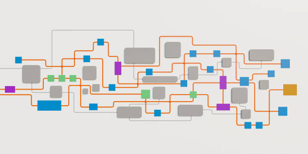 istock Flow chart, industrial process, business organigram. 2187552733