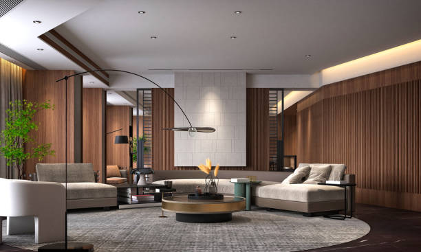 istock 3d render of living room and dining space 2187552784