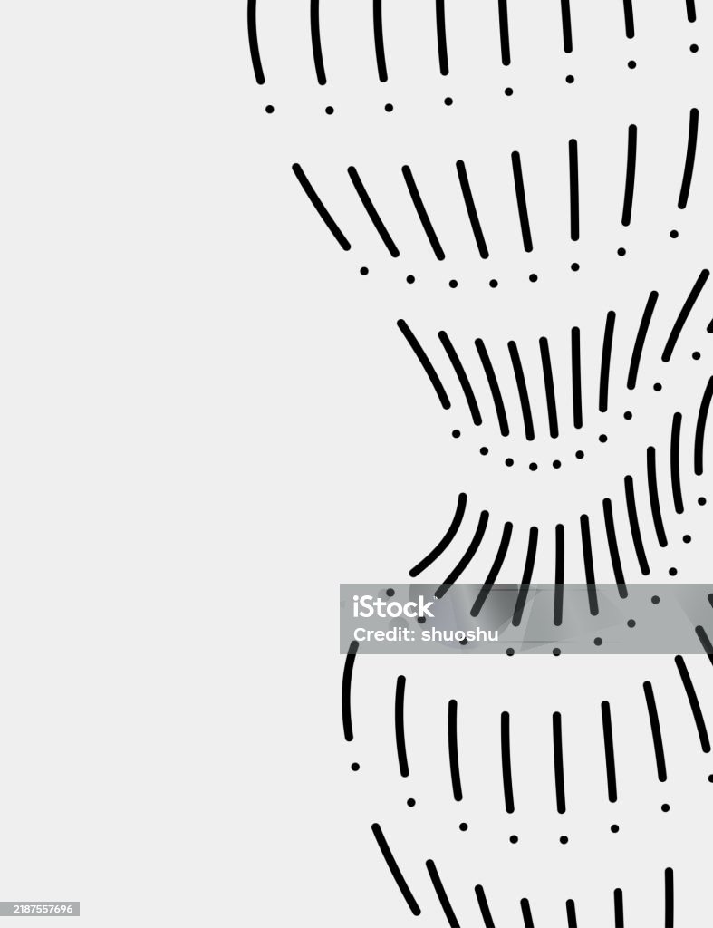 Dashed Wave Stripe Line Pattern Stock Illustration - Download Image Now ...