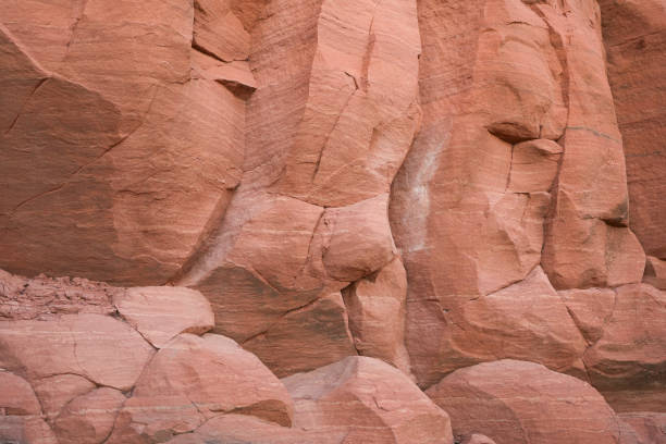 istock Brown stone rock texture background. Mountains surface. Close-up. Cracked broken crumbled. 2187557917