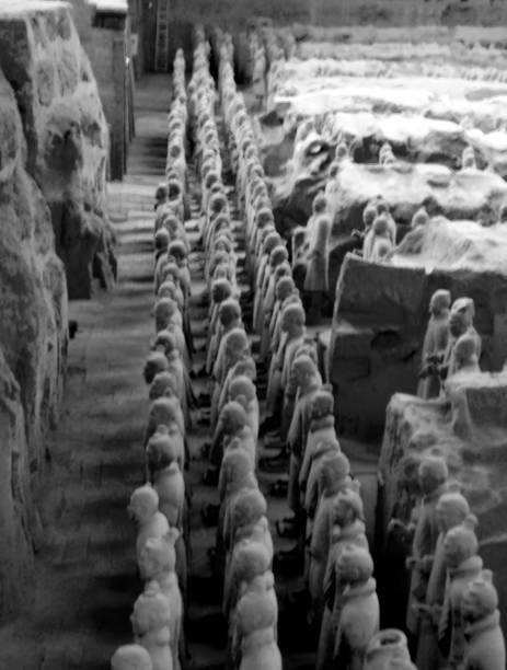 China Xian, terracotta warriors at tomb of emporer  Qin Shi Huang