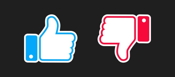 istock Do and Don't symbols. Thumbs up and thumbs down emblems. Like and dislike icons set, vector, illustration, sticker, vector 10 eps. 2187564400