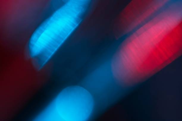 istock Blue and red light smears on an abstract background 2187565253