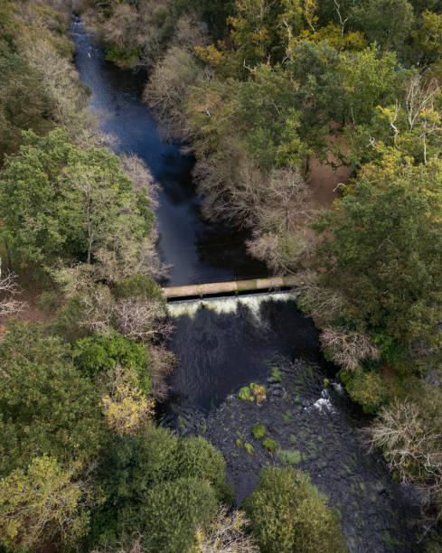 istock Small bridges that connect the Gres Islands at Ponte Ledesma and over the Ulla River. Boqueixon, Galicia 2187569713