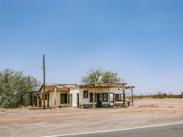 istock old abandoned hut at the desert road 2187573625