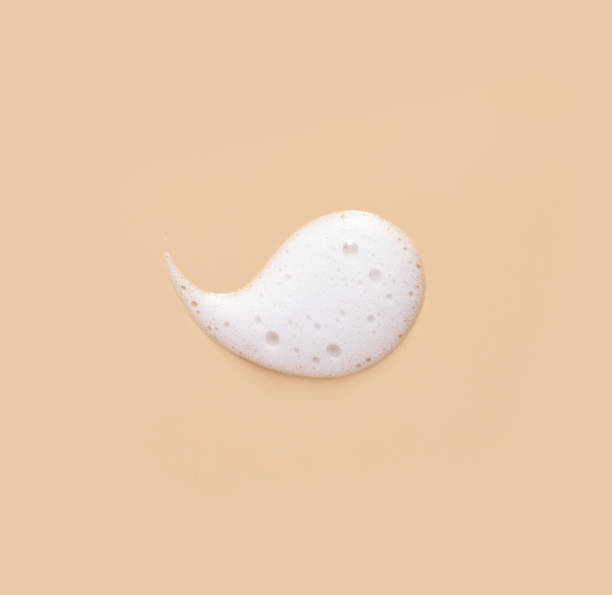istock Shampoo gel foam texture, cosmetic soapy swatch, cosmetic cleanser background 2187577747