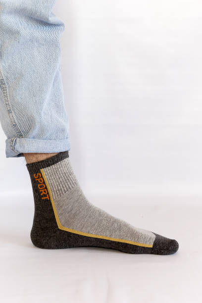 istock Black socks on a white background for sports and everyday 2187578648