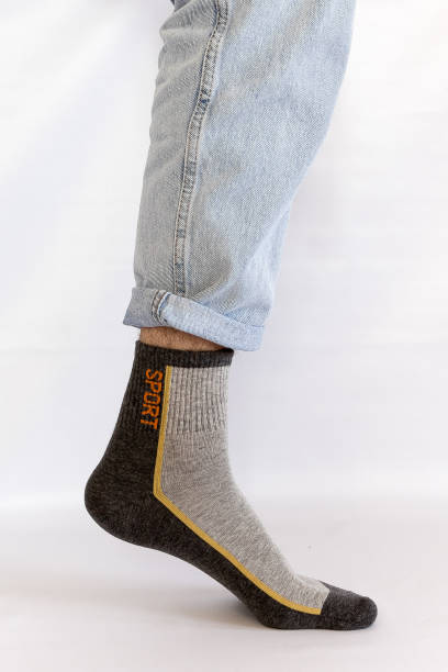 istock Black socks on a white background for sports and everyday 2187578663