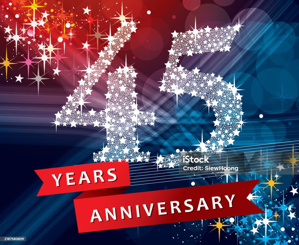 45th 45th Anniversary Stock Illustration - Download Image Now - 45th ...