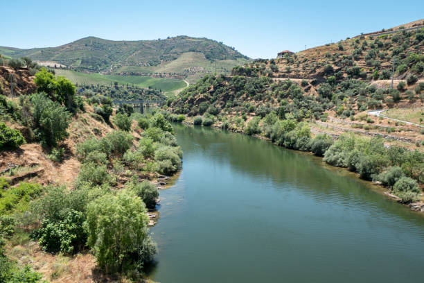 istock Tua River at its mouth with the Douro River 2187592563