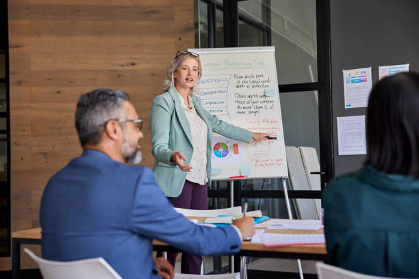 istock Businesswoman explaining during business meeting 2187592745