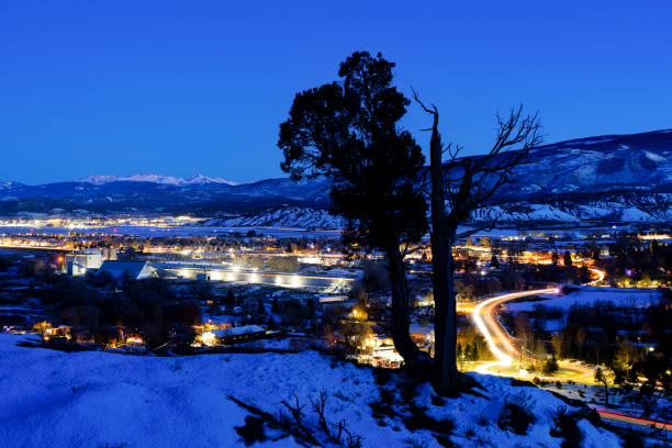 istock Gypsum Colorado Interstate 70 Winter Night Roundabout 2187593624