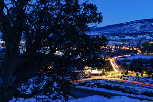 istock Gypsum Colorado Interstate 70 Winter Night Roundabout 2187593979