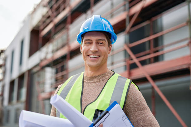 Portrait of confident engineer at constraction site