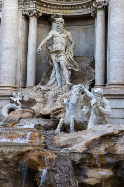The famous eighteenth-century fountain in the Trevi district