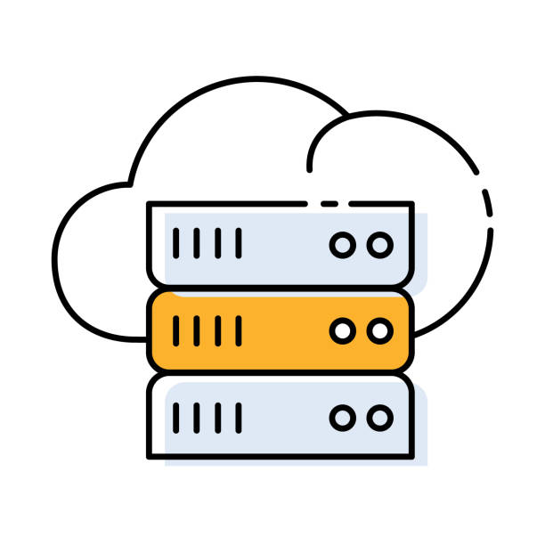 Data Platforms – Cloud Servers Representing Centralized Data Storage and Access Data Platforms – Cloud Servers Representing Centralized Data Storage and Access centralized server stock illustrations