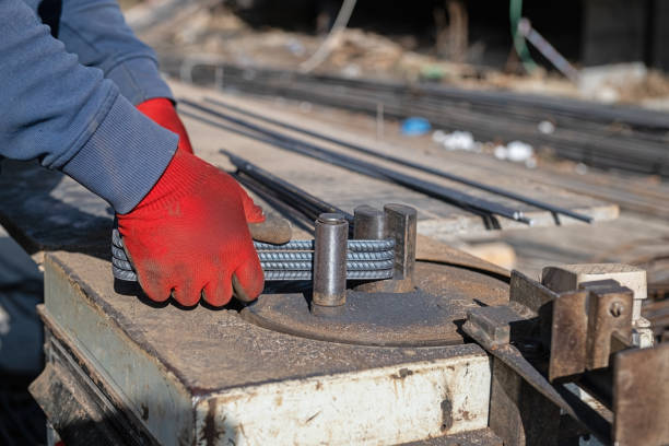 istock Ironworker preparing various sizes of iron for building construction. 2187612057