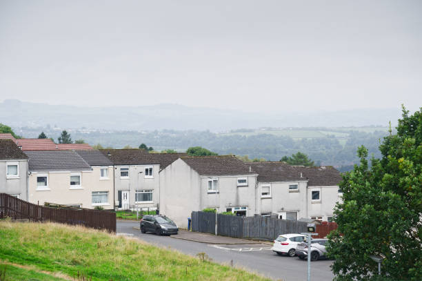 istock Council flats in poor housing estate in Glasgow 2187614551
