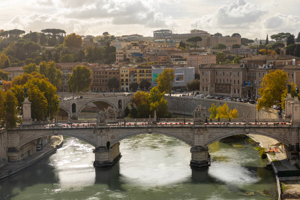 istock high angle view of Sant'Angelo bridge over the Tibet River 2187615665