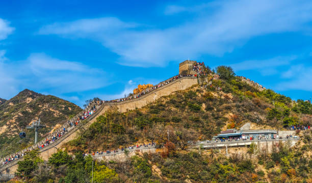 istock Fall Colors Climb Top Great Wall Section Badaling Beijing China 2187618668