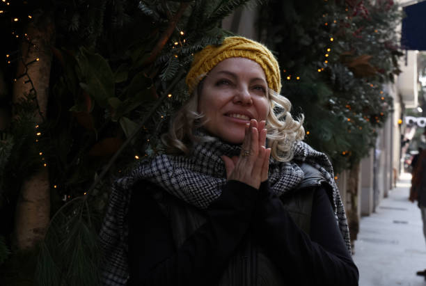 istock Relaxing enjoying a day out Christmas shopping 2187619185