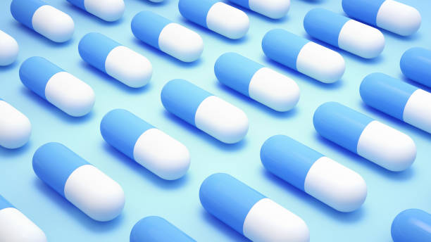 istock antibiotic on a light blue background,proper care and use of medicines,3D rendering 2187635329
