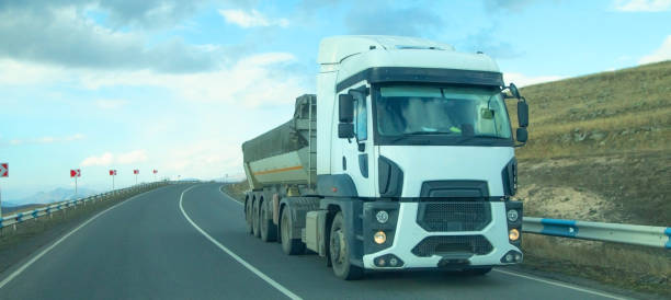istock Truck driving at the highways. Transportation. Delivery 2187635473