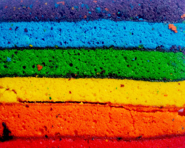 istock Close up of rainbow cake. 2187644239