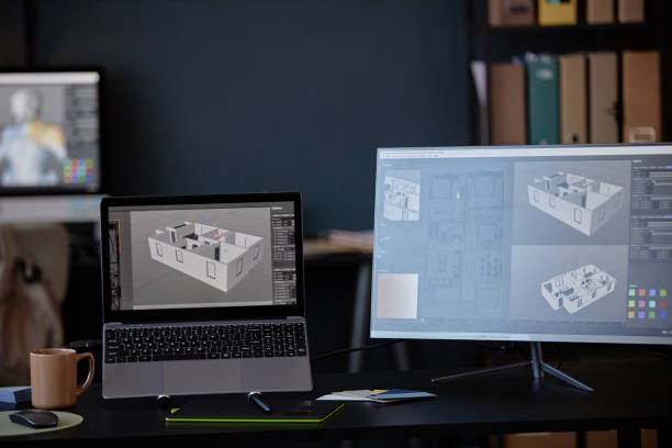 Multi Screen Computer Render 3,400+ Computer Dual Monitors Stock Photos, Pictures & Royalty-Free ...
