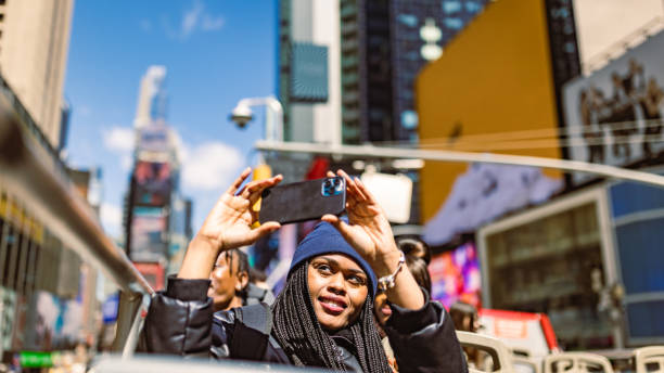 istock Person Taking Selfie in Times Square During Daytime 2187646509