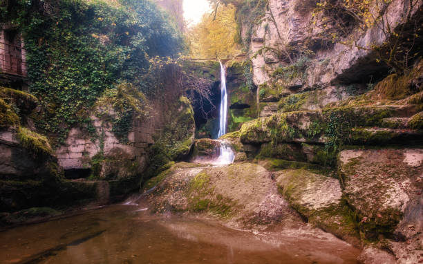 istock Waterfall at Moulin du Saut in France 2187647572