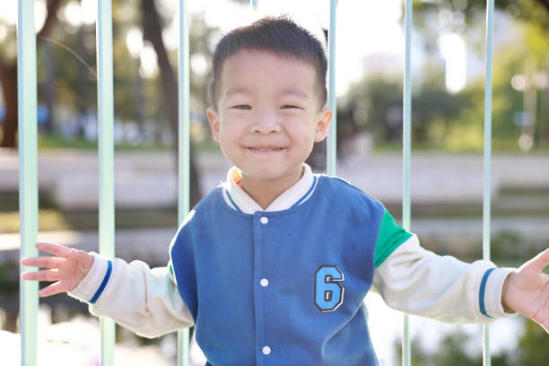 Cute children playing in the park