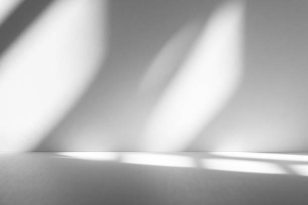 istock Wall interior background, studio and backdrops show products.with shadow from window color white . background for text insertion and presentation product 2187648191
