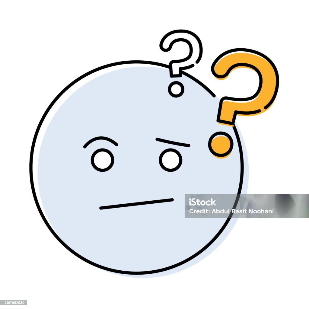 Undrar Wondering Thinking Face Representing Curiosity And Reflection Stock ...
