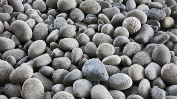 The background of pebbles arranged into a background
