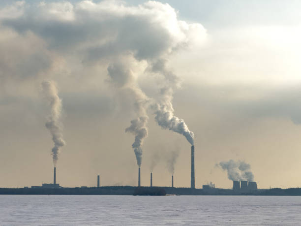 istock A large industrial plant is spewing smoke into the sky 2187659732