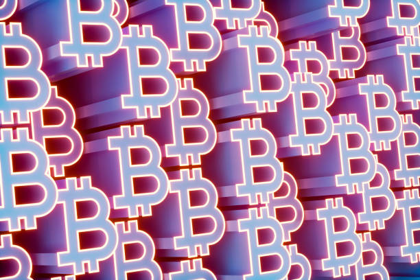 istock Bitcoin symbol with neon outline 2187661206