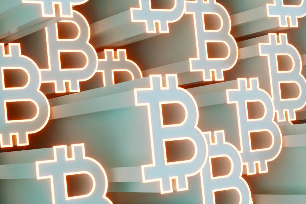 istock Bitcoin symbol with neon outline 2187661213