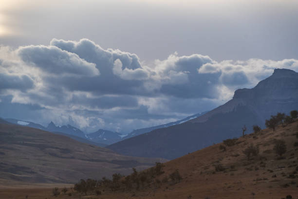Snow-capped mountains in the surroundings of the Upsala Glacier.