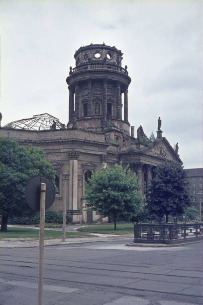 sculptures in front of the \