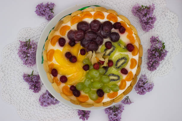 istock Colorful Fruit Tart Close-Up with Fresh Berries 2187677623