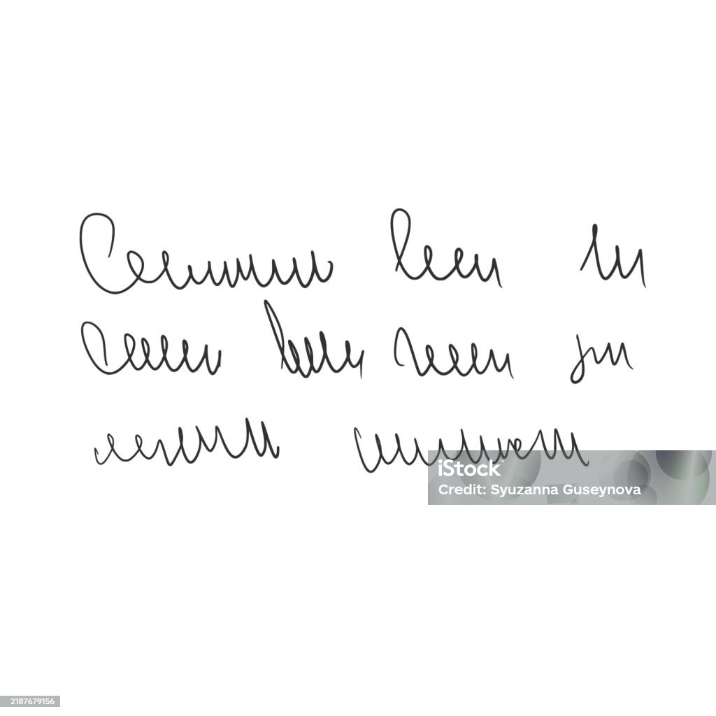Unreadable Text Message Handwritten Scribble Unreadable Message Freehand Text Letter Note ...